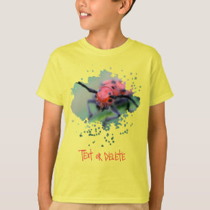 Rode lelijke bug natuur insect gepersonaliseerd t-shirt