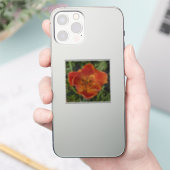 rode lentebloem sticker (Telefoon)