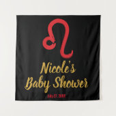 Rode LEO Sterrenbeeld Juli Augustus Verjaardag Ach Wandkleed (Voorkant)