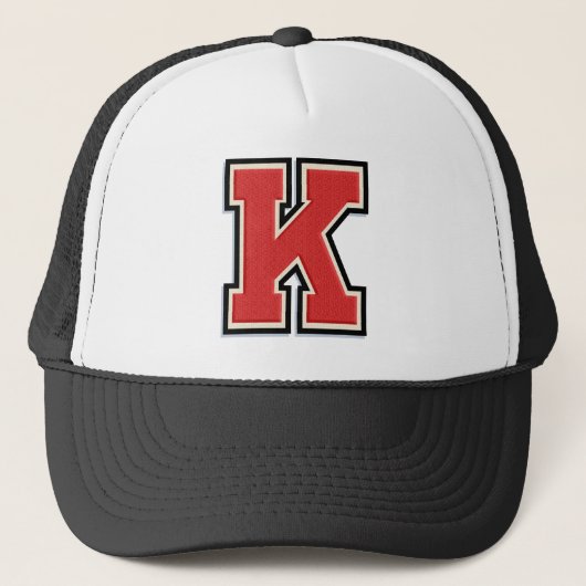 Rode letter "K" Trucker Pet (Voorkant)