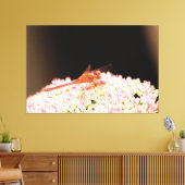 Rode libel met roze canvas afdruk (Insitu (Woonkamer))