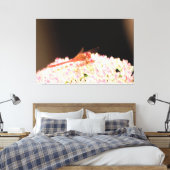 Rode libel met roze canvas afdruk (Insitu (Slaapkamer))