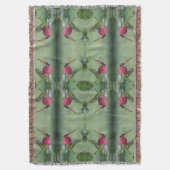 Rode libel op hondenvruchten deken (Voorkant Verticaal)