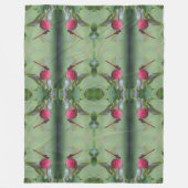 Rode libel op hondenvruchten fleece deken (Voorkant)