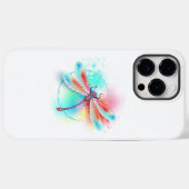 Rode libel op waterverf achtergrond Case-Mate iPhone case (Achterkant (horizontaal))
