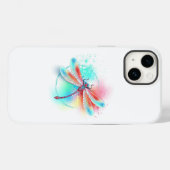 Rode libel op waterverf achtergrond Case-Mate iPhone case (Achterkant (horizontaal))