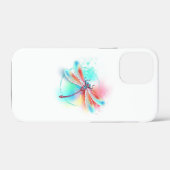 Rode libel op waterverf achtergrond Case-Mate iPhone case (Achterkant (horizontaal))