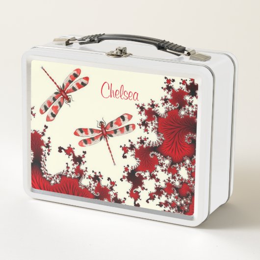 Rode libellen Aangepaste naam Lancering Box (Voorkant)