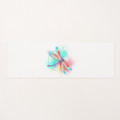 Rode libellen op waterverf achtergrond yogamat (Voorkant (horizontaal))