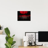Rode Licht Kruistocht: Donkere Fantasie Oorlog bij Poster (Thuiskantoor)