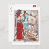 Rode lichte briefkaart (Voorkant / Achterkant)