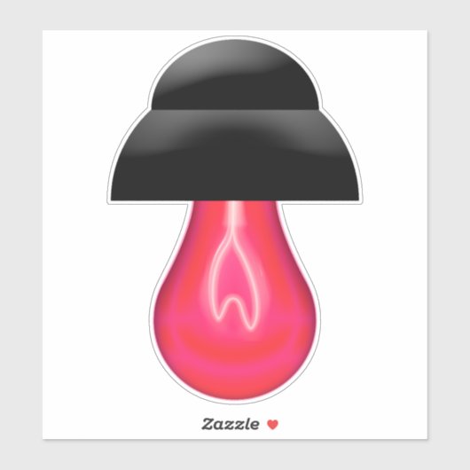 Rode lichte lamp sticker (Vel)