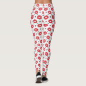 Rode Liefde en Kusjes Valentijnse  Leggings (Achterkant)