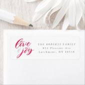 Rode Liefde en Vreugde Retouradres Labels (Insitu)