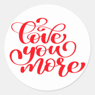 Rode Liefde Jij Denk aan jou Ik Mis Je Trouwen Ronde Sticker