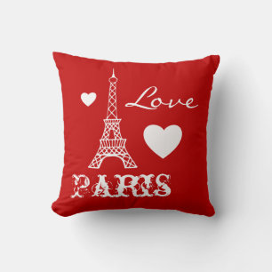 Rode Liefde Paris Eiffeltoren Slaapkamer Kussen