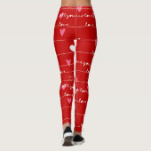 rode liefde voor je leggings (Achterkant)