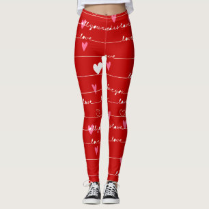 rode liefde voor je leggings