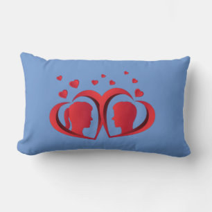 Rode liefdes kussen romantisch woondecor accent