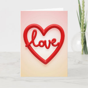 Rode Liefdeshart Berichtkaart Kaart