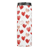 Rode liefdesharten, waterverf. thermosbeker (Achterkant)