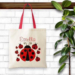 Rode Lieveheersbeestje Boodschappentas Tote Bag