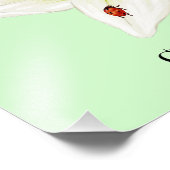 Rode lieveheersbeestje roze lelie bloem aangepaste foto afdruk (Hoek)