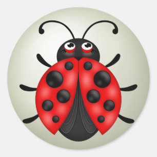 Rode lieveheersbeestje Sticker vellen