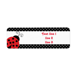 Rode Lieveheersbeestje Stip Adreslabels Stickers