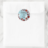 Rode lieveheersbeestjes Sticker (Tas)