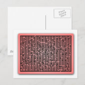 Rode lijn Maze Briefkaart (Voorkant / Achterkant)