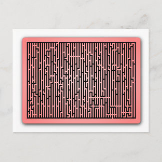 Rode lijn Maze Briefkaart