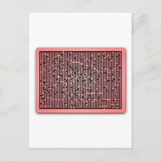 Rode lijn Maze Briefkaart