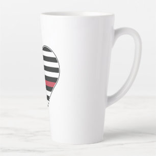 Rode Lijn Vlag Hart Latte Mok