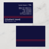 Rode Lijnen - Navy Blue Visitekaartje (Voorkant / Achterkant)