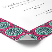 Rode lijst Muslim nikkah certificaat poster (Hoek)