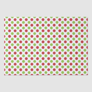 Rode & lime groene polka stippen tissuepapier