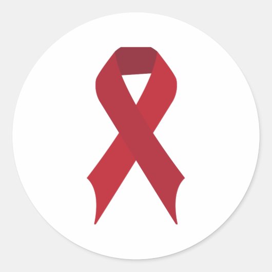 Rode lint ronde sticker (Voorkant)