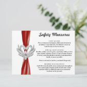 Rode Lint Zilveren Zwanen Veiligheidsmaatregelen Informatiekaartje (Staand voorkant)