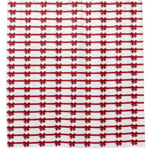 **RODE LINTEN** KERSTMIS DOUCHE GORDIJN (Voorkant)