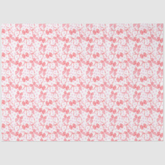 Rode linten & roze stippen tissuepapier