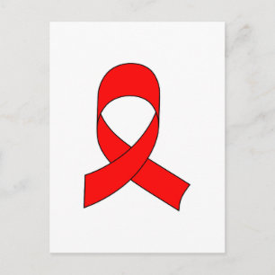Rode linttekening briefkaart