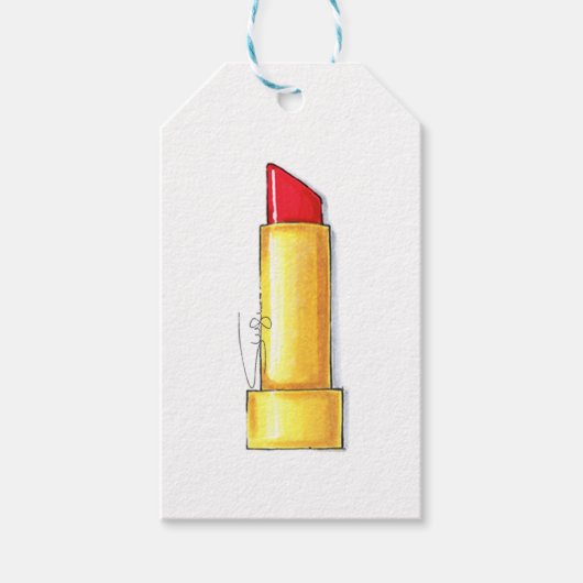 Rode lip cadeaulabel (Voorkant)