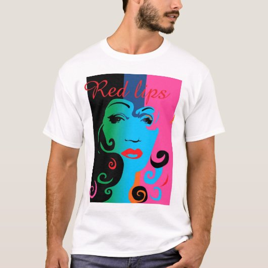 Rode lippen 2 t-shirt (Voorkant)