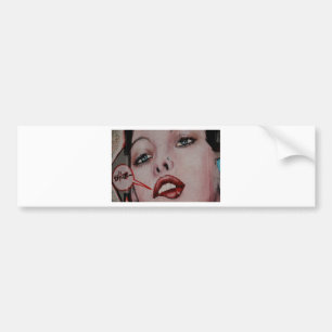 Rode lippen bumpersticker