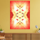 Rode lippen canvas afdruk (Insitu (Woonkamer))