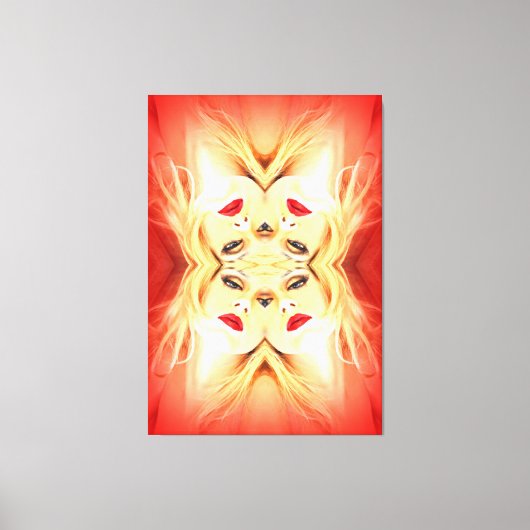 Rode lippen canvas afdruk (Voorkant)