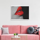 Rode Lippen Canvas Print (Insitu (Woonkamer))