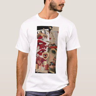 Rode Lippen Collage Gewaagde Pop Art T-shirt