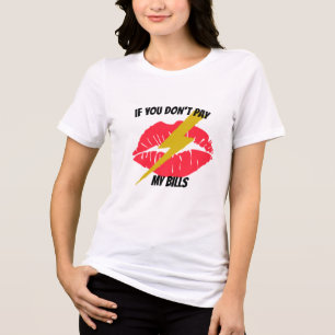 Rode lippen en mond Grappige Breakup Letter Prin Tri-Blend Shirt